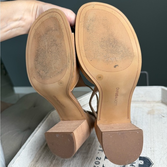 Lucky Brand Camel Leather Heels size 9 - Picture 7 of 13